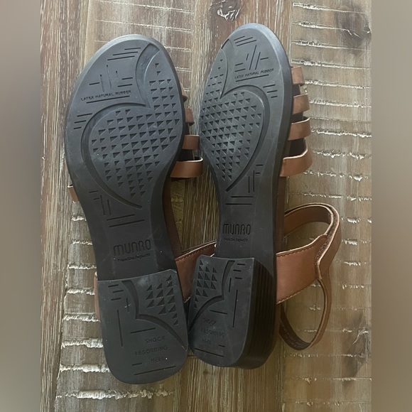 Munro Womens Haven Brown Leather Ankle Strap Sandals Size 9.5 - Picture 4 of 5